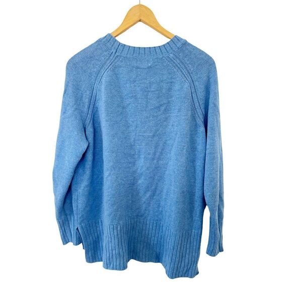 Old Navy Blue Rib-Knit Crewneck Sweater - Picture 3 of 7